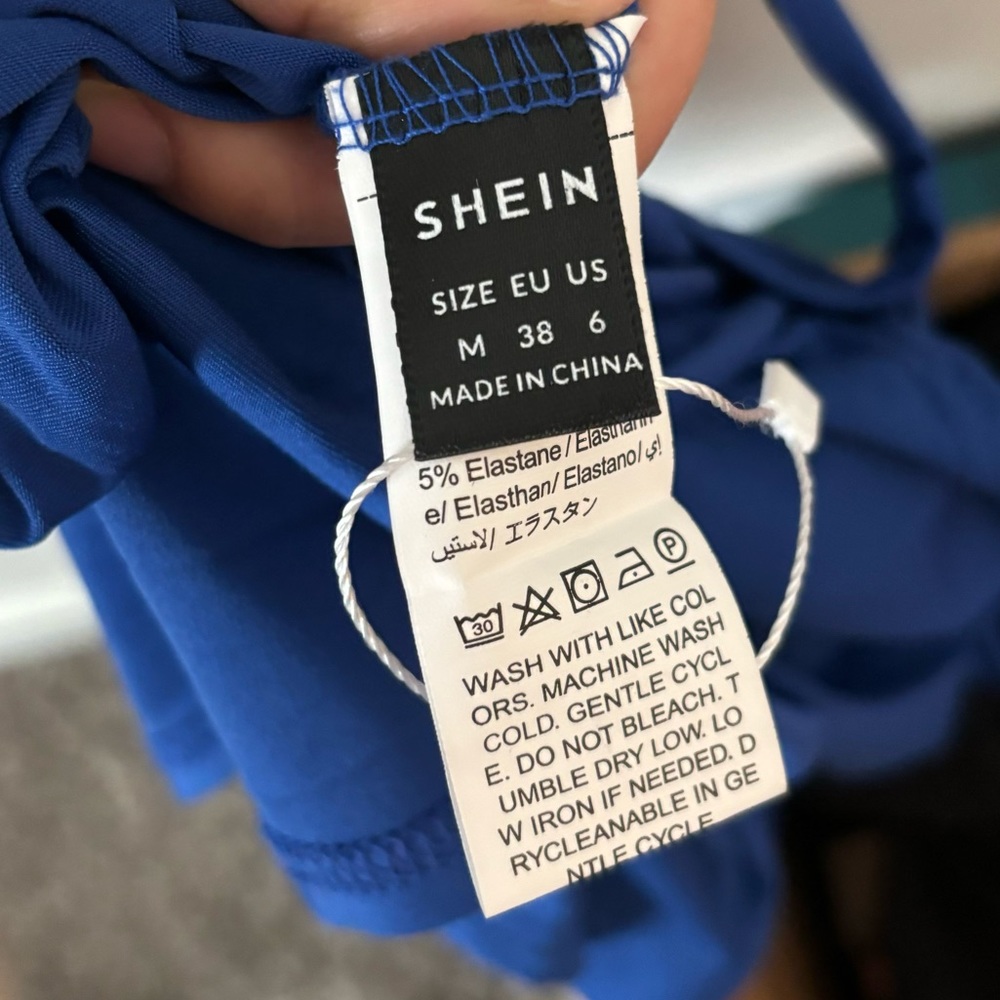 SHEIN Royal Blue Split Thigh Cami Dress - Picture 5 of 5